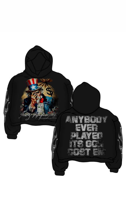 PAY THE COST RHINESTONE HOODIES